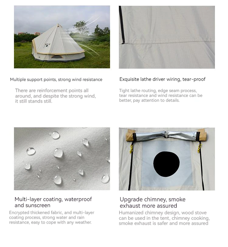 Cheap Goat Tents Ultralarge 8 12 Person 500*500*300CM Mongolia Yurt Family Travel Hiking Anti Mosquito Sun Shelter Awning Gazebo Camping Tent   